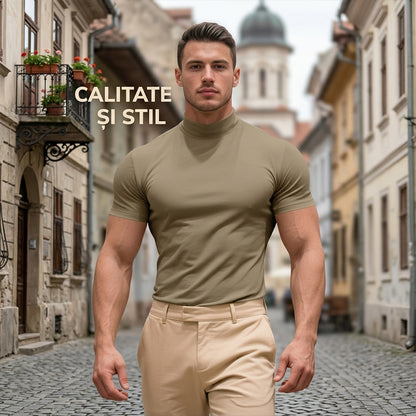 🎁✨ 【cumperi 1, primești 1 gratis】tricou bărbătesc cu guler semi-înalt, absorbant și respirabil