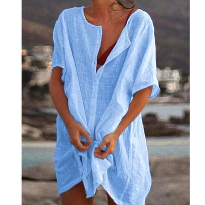 【S-5XL】Nuevas camisas casuales de color largo para damas