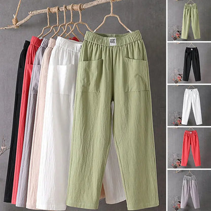 🌿🌈【Cel mai vândut】【M-4XL】Pantaloni largi pentru femei, de primăvară, noi, 2026, pantaloni casual confortabili