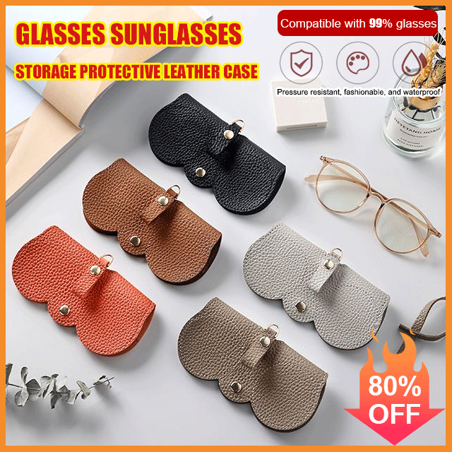 🔥【Compra 2, llévate 1 gratis】Bolsa de gafas de sol de cuero suave