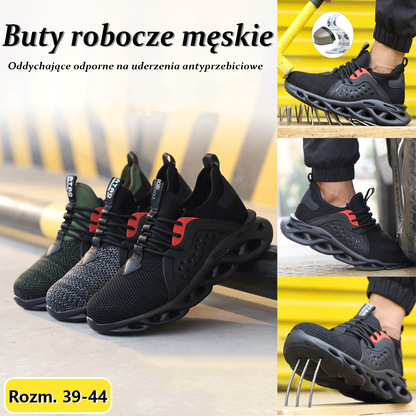 💥【 39-48】Buty robocze męskie✅Oddychające i odporne na uderzenia✅Odporne na przebicie✅Antypoślizgowe✅Wygodne