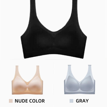 ❤️【3 bucăți】❤️【M-5XL】Sutien ultra-subțire din mătase de gheață fără cusături【Pachete cu reducere】