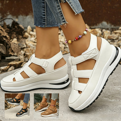💟【36-43】Sandale noi 2026 din piele naturală, cu talpă groasă și design modern
