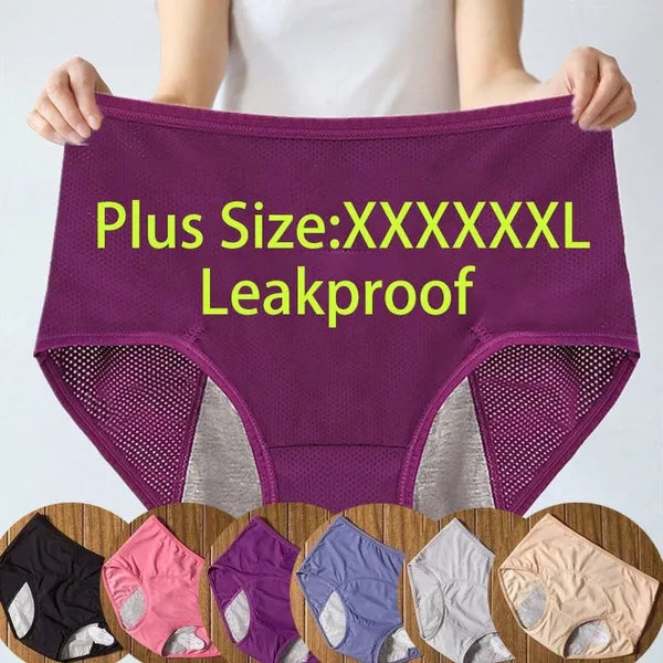 🔥🩲【L-8XL】【6 bucăți】2026 Nouă lenjerie de corp îmbunătățită cu talie înaltă rezistentă la scurgeri