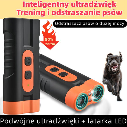 🐕‍🦺🔊【Gorąca wyprzedaż】Mini ultradźwiękowy odstraszacz psa: przenośny, silny – odstrasza koty, węże, zapobiega haukaniu