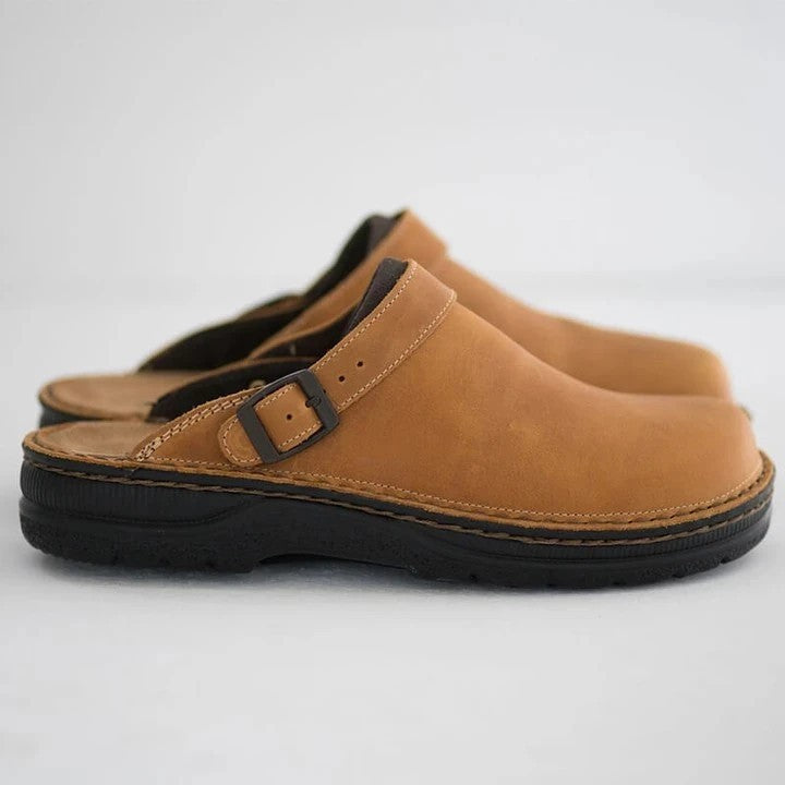 👞Плащане при доставка✅【38-48】Чехли от естествена кожа, мека подметка, много удобни за носене ✅️унисекс ✅️2 артикула със 70% отстъпка