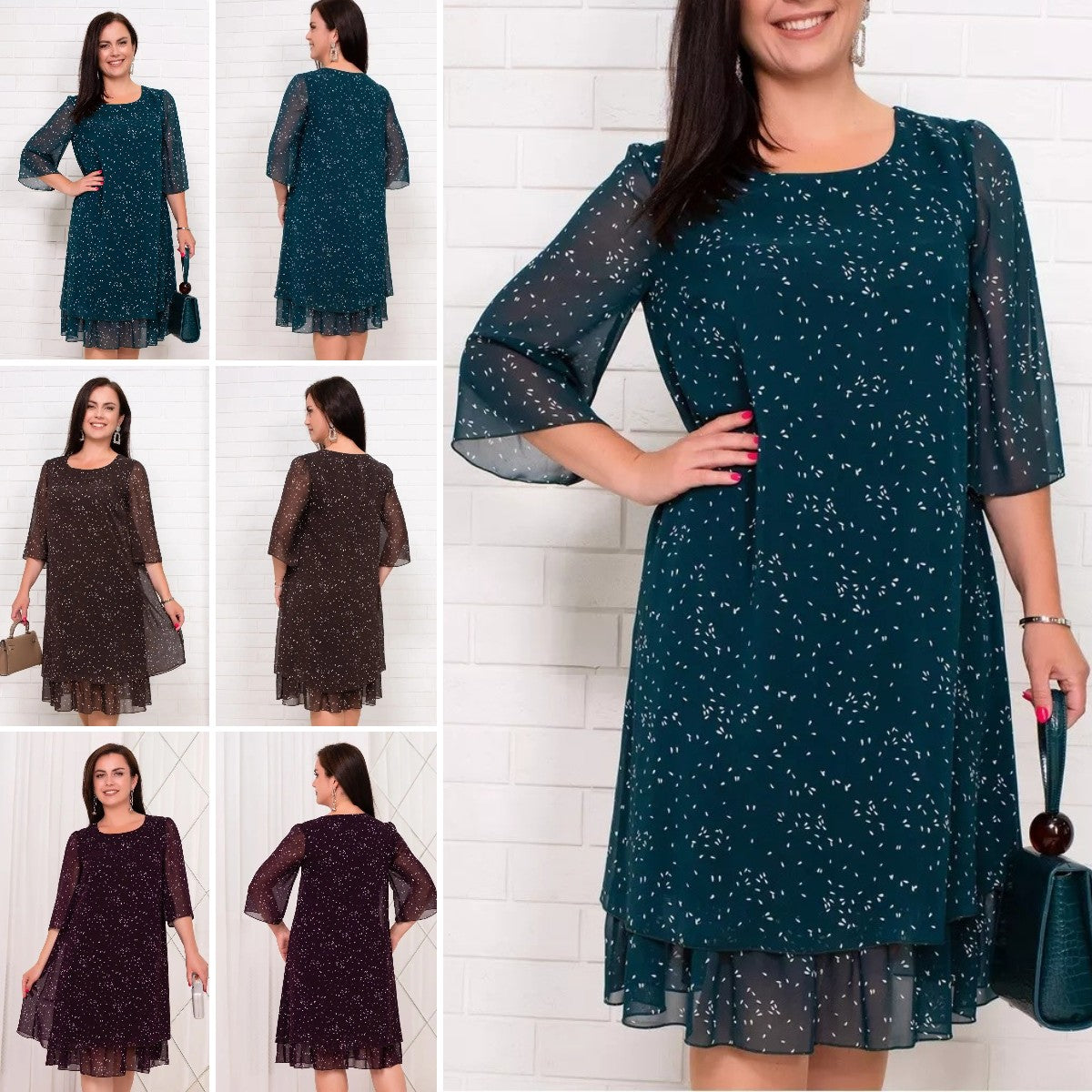 💥【S-3XL】❤️2026 nuevo vestido de malla de encaje floral de primavera