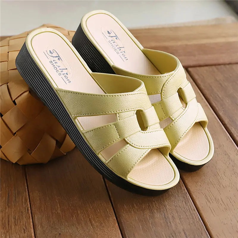 👍【Printre cele mai apreciate 3 produse】Papuci de damă eleganți, din piele moale, pentru confort maxim
