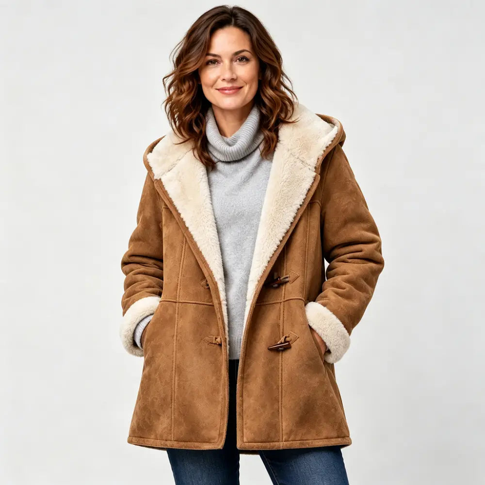 🐏🥼Reducere de 50%💖 Haină elegantă și călduroasă pentru femei, din imitație de piele întoarsă și cu căptușeală din fleece; mărimi S-5XL; geacă casual de iarnă.