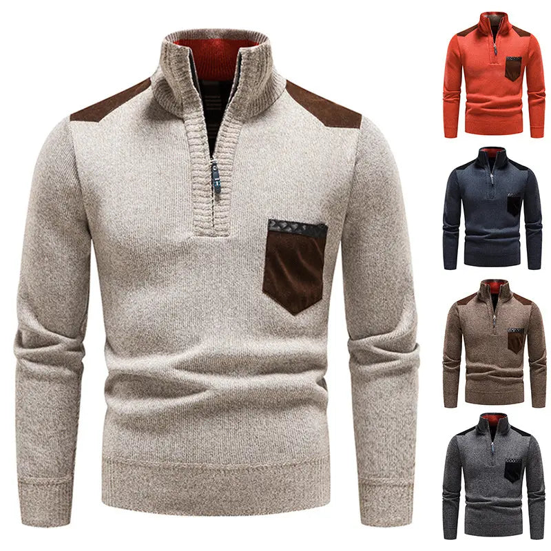 ❤️‍🔥 Pulover bărbătesc cu fermoar, stil casual, pentru toamnă și iarnă (M–3XL)