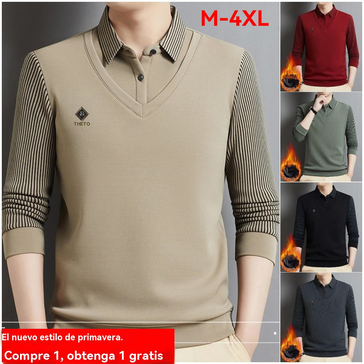 🔥(M-4XL) Top térmico todo en uno de dos piezas de cachemir premium para hombre