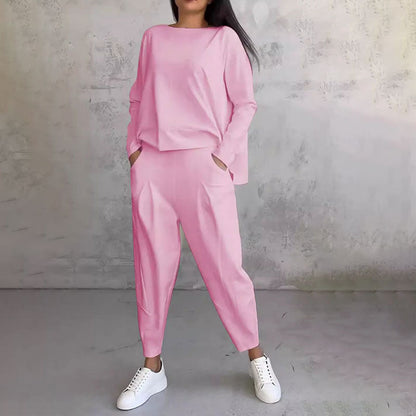 💖 Nueva promoción 50% de descuento, conjunto casual sencillo de algodón 2026 primavera-otoño, versátil para el día a día y el trabajo
