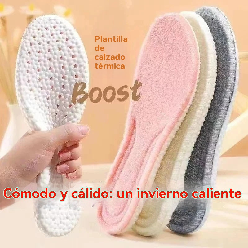 【35-46】【Compra 2 pares y llévate 2 gratis】🔥👣 Plantillas térmicas de franela gruesa – Súper cálidas, suaves y antideslizantes