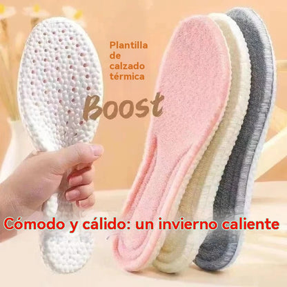 【35-46】【Compra 2 pares y llévate 2 gratis】🔥👣 Plantillas térmicas de franela gruesa – Súper cálidas, suaves y antideslizantes