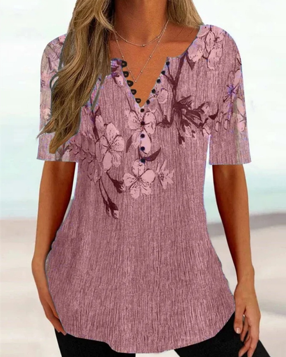 💕【Oferta ograniczona czasowo】💕【S-5XL】Nowości Letnie bawełniane koszulki damskie z krótkim rękawem i dekoltem w serek - przyjazne dla skóry i miękkie