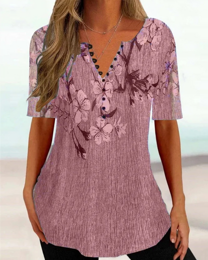 💕【Oferta ograniczona czasowo】💕【S-5XL】Nowości Letnie bawełniane koszulki damskie z krótkim rękawem i dekoltem w serek - przyjazne dla skóry i miękkie