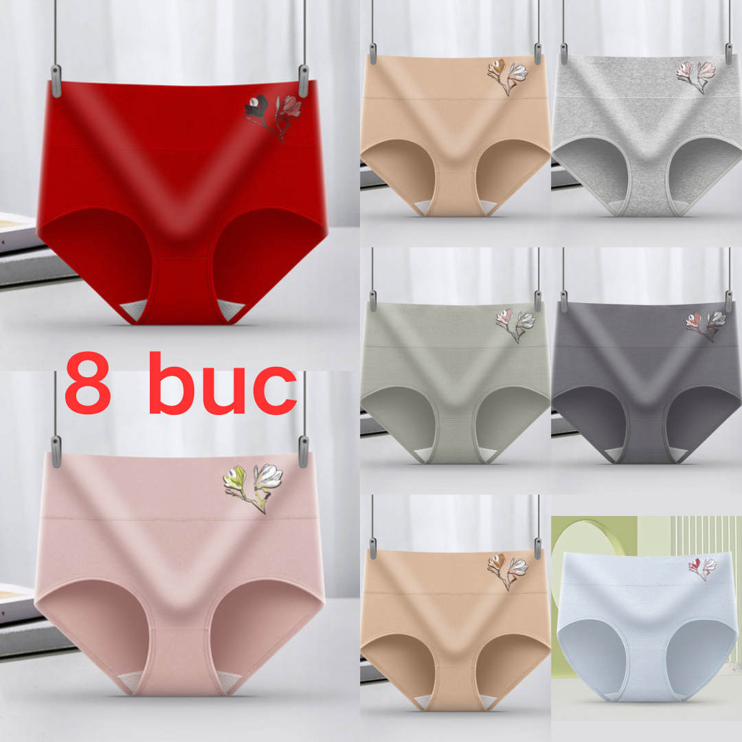 🩲🏆Cumpără 4, primești 4 gratis🔥【40-85 kg】Chiloți din bumbac fără cusături, antibacterieni