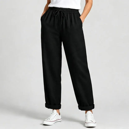 🛍️ Colecția Vară 2026: Pantaloni Lejeri Damen din In și Bumbac cu Buzunare 🌿 Material Respirabil & Croială Confortabilă | Talie Elastică cu Snur | 5 Culori, Mărimi S-5XL