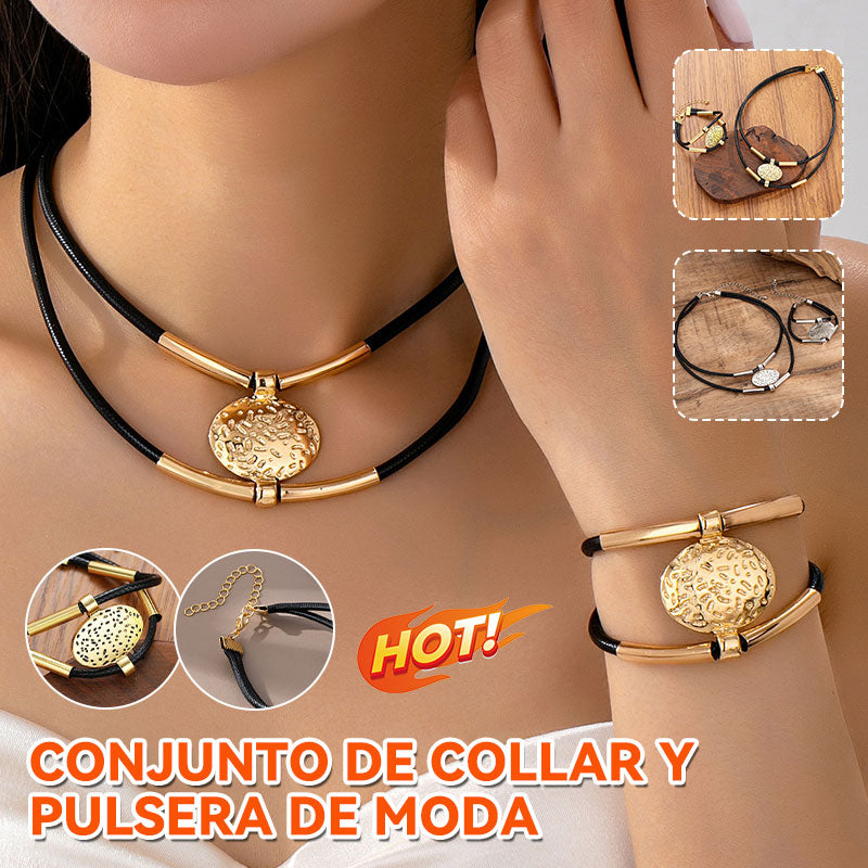 🔥【Collar + Pulsera】Conjunto de pulsera y collar de estilo bohemio, moderno y versátil. Un regalo perfecto🎁