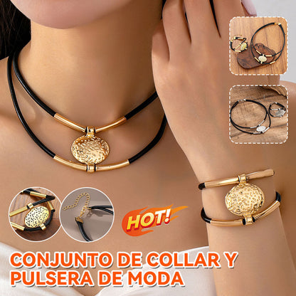 🔥【Collar + Pulsera】Conjunto de pulsera y collar de estilo bohemio, moderno y versátil. Un regalo perfecto🎁