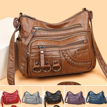 💥【50% de descuento por tiempo limitado】👜Bolso bandolera de cuero suave de gran capacidad 2026
