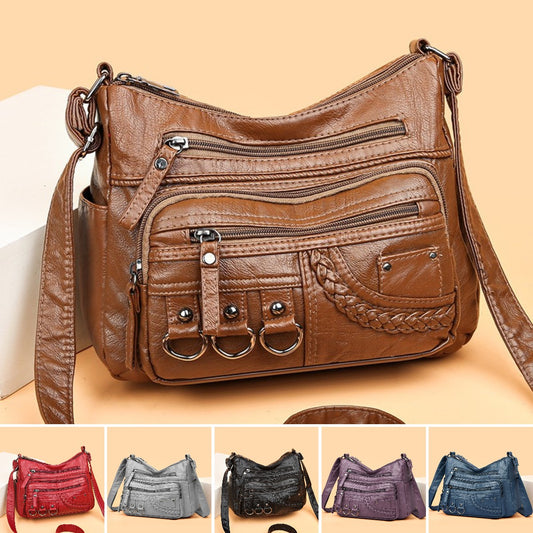 💥【50% de descuento por tiempo limitado】👜Bolso bandolera de cuero suave de gran capacidad 2026