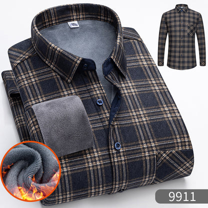 🔥【Reducere 50%】Doar 179 lei bucata 👔【L–5XL】Cămașă office călduroasă, cu mânecă lungă