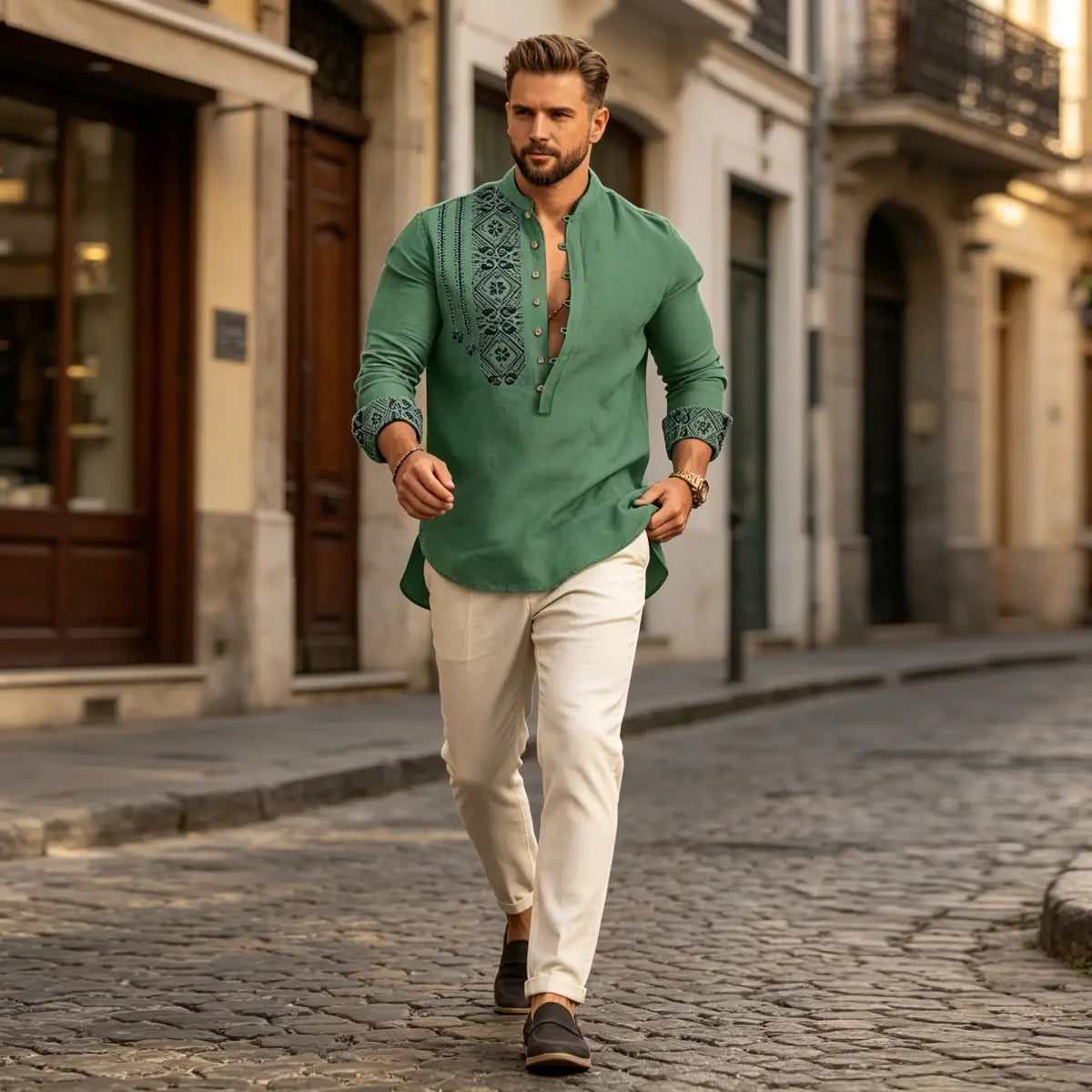 💥💥【S-3XL】 Cămașă de vară pentru bărbați cu mânecă scurtă cu rever
