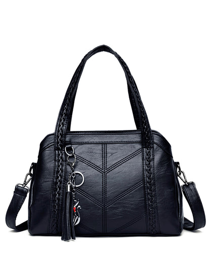 👜💟【50% ZNIŻKI】Torba z miękkiej skóry, torebka, duża pojemność, trzy przegrody, wodoodporna i odporna na zarysowania