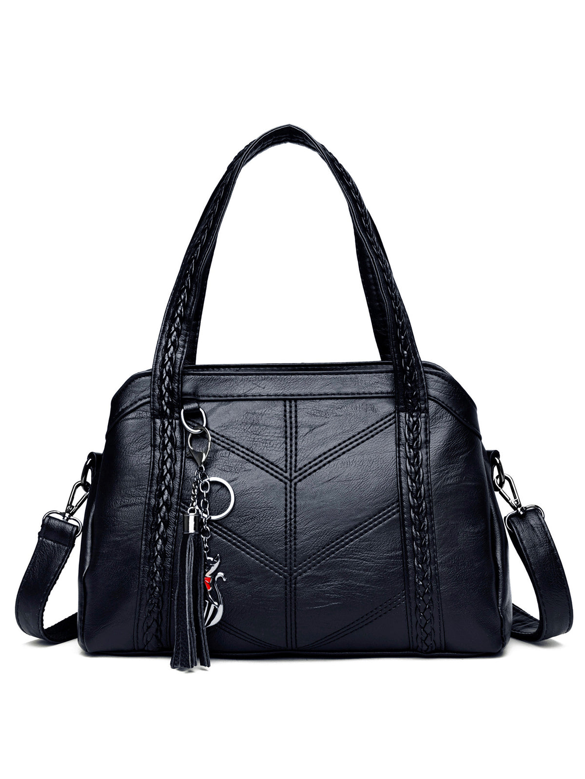 👜💟【50% ZNIŻKI】Torba z miękkiej skóry, torebka, duża pojemność, trzy przegrody, wodoodporna i odporna na zarysowania