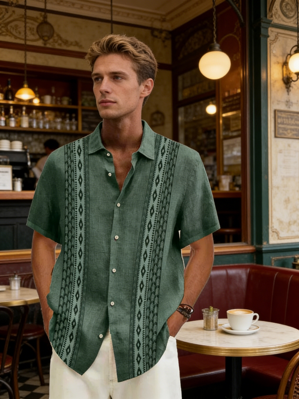🎁✨【S-5XL】Camisa de verano de manga corta con solapa para hombre