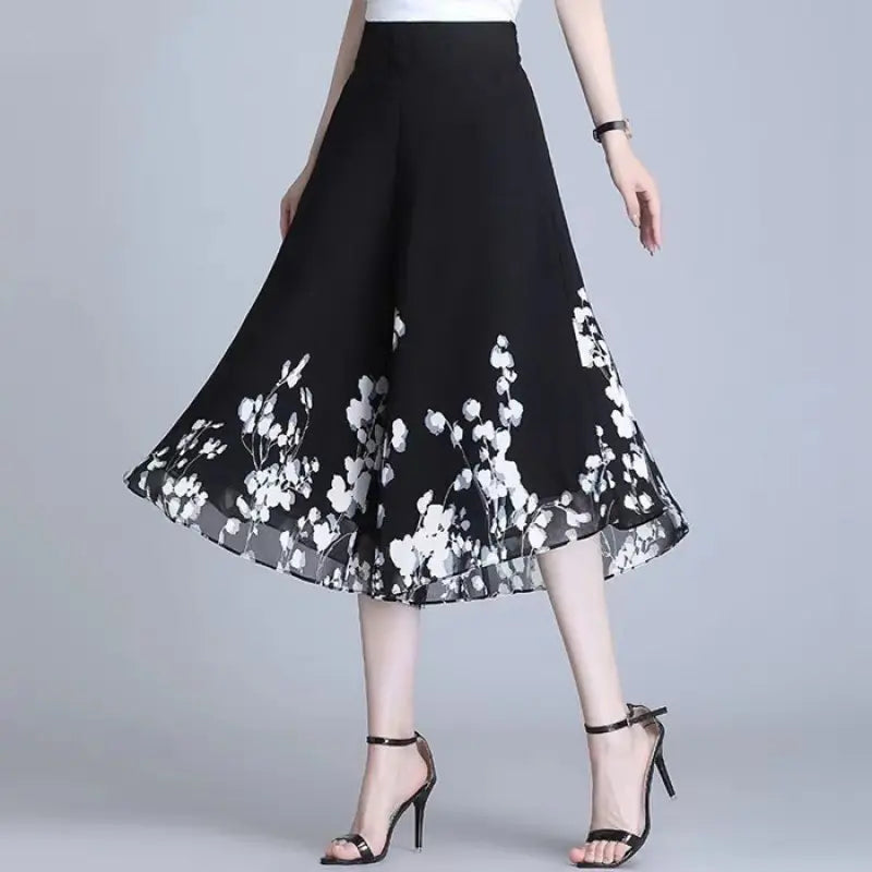 💃🔥 Fustă-pantalon damă 2026 – talie înaltă, din șifon ușor, casual și elegantă