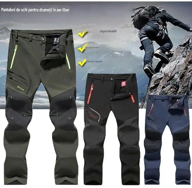 🏃‍♂️【S–5XL】Pantaloni pentru bărbați – Noua colecție toamnă-iarnă pentru activități în aer liber – Călduroși, cu căptușeală din fleece, impermeabili și rezistenți la vânt