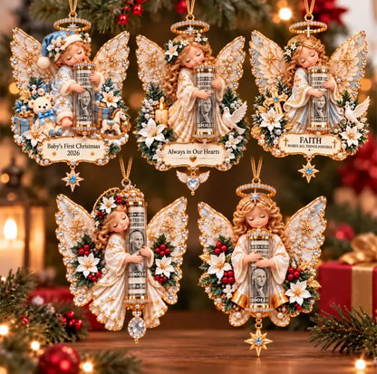 🎁 Set din 5 piese, la prețul de 159 lei ✨ Decorațiuni de Crăciun cu îngerași (pot fi folosite și ca ambalaj sau suport pentru cadouri în bani)