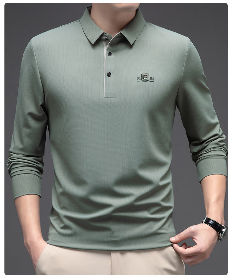 🔥【Compra uno y llévate otro gratis】🔥【M-4XL】Polo de manga larga de moda de negocios para hombre, superventas