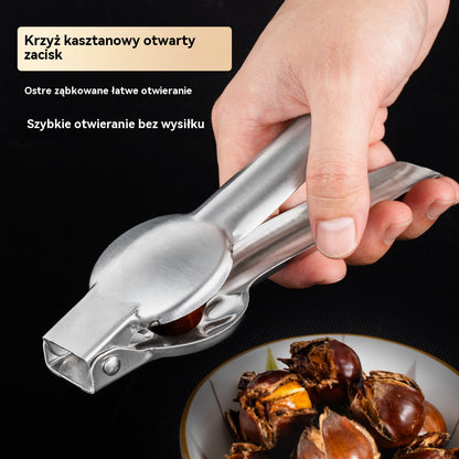 🌰【Kup 1, a 2 dostaniesz gratis】 Otwieracz do kasztanów z klipsem, otwierany jednym dotknięciem bez ryzyka zranienia rąk!