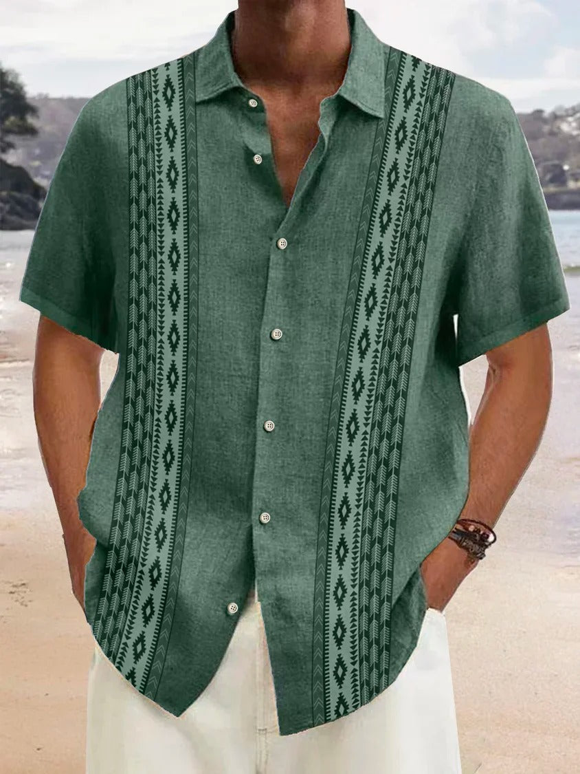 🎁✨【S-5XL】Camisa de verano de manga corta con solapa para hombre