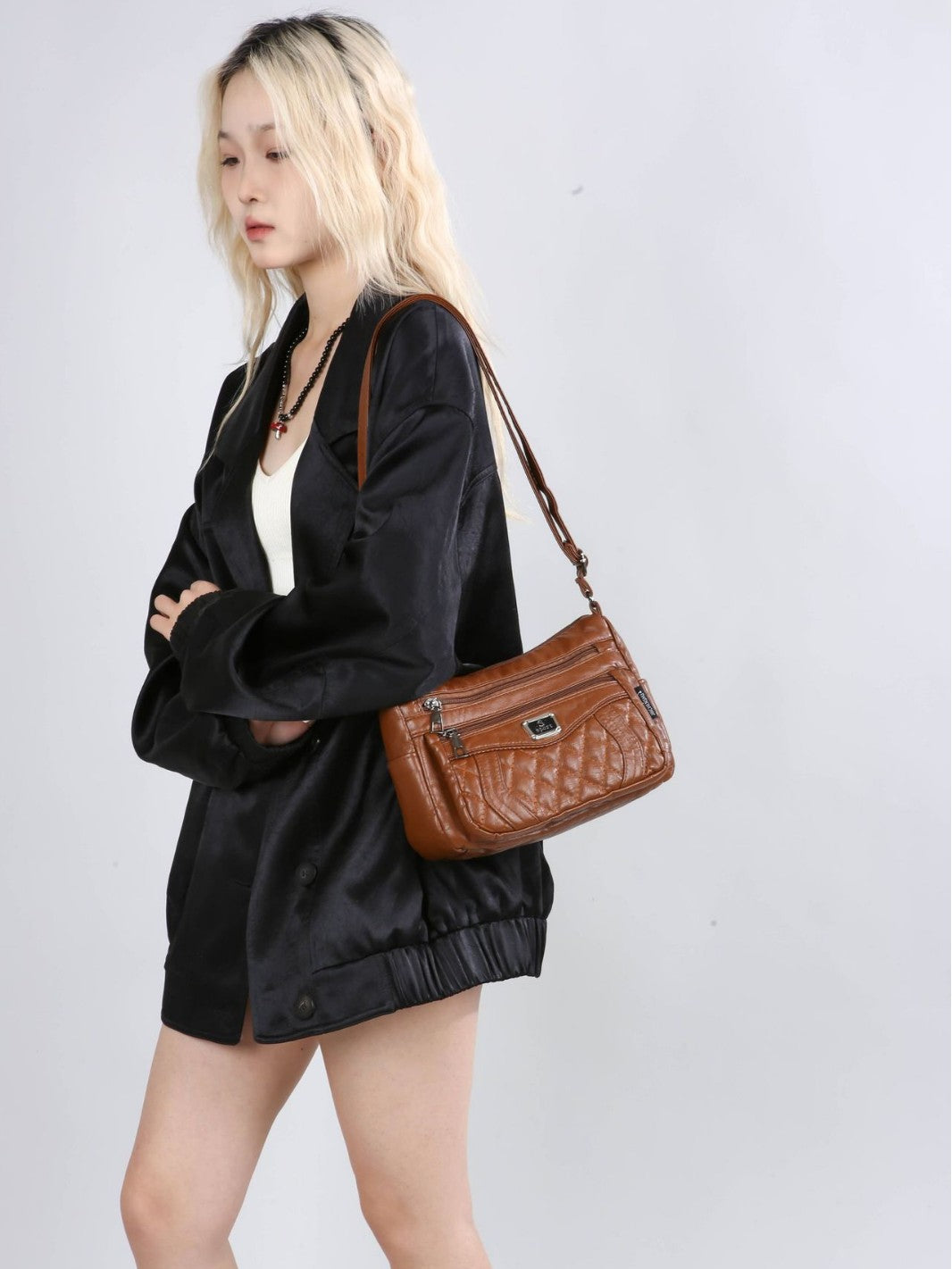 👜【Legnépszerűbb】Nagy keresztpántos válltáska | Sokoldalú és divatos keresztpántos táska