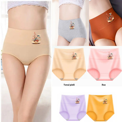 💖Ultima zi 50% reducere - 【Cumpărați 3, primiți 3 gratuit--set de 6 piese】Bumbac pur de înaltă talie mare de bumbac plus dimensiunea de ridicare a șoldului chiloți de ridicare[40-100KG]