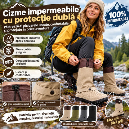 🔥🎁 Huse impermeabile și pliabile pentru încălțăminte, cu profil înalt: prevăzute cu talpă antiderapantă și sistem dublu de închidere, aceste protecții sunt concepute special pentru deplasările zilnice în aer liber și pentru ieșirile pe timp de ploaie.