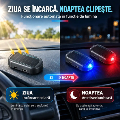 ☀️ Sistem Vizual de Avertizare LED Solar + Type-C – Încărcare solară ziua, clipire de siguranță noaptea! 🚗🔒