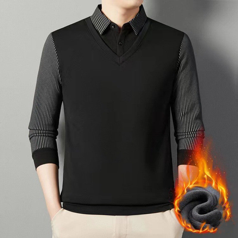 👔[M-4XL] Camisa cálida y engrosada con forro polar para hombre