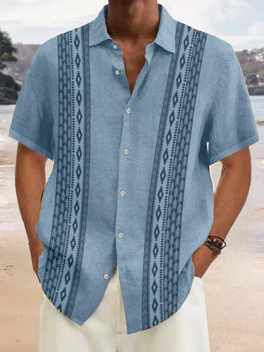 🎁✨【S-5XL】Camisa de verano de manga corta con solapa para hombre