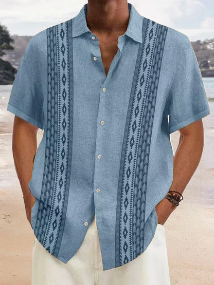 🎁✨【S-5XL】Camisa de verano de manga corta con solapa para hombre