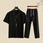 🔥🌈【M-5XL】【Topuri + Pantaloni】Costum casual bărbătesc din două piese, la modă✅Lejer✅Confortabil✅Respirabil