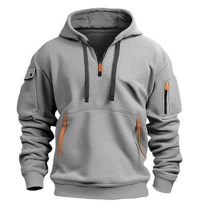 👕Noutate pentru toamnă/iarnă [Mărimi S-5XL] Hanorac bărbătesc cu fermoar și buzunare multiple – Livrare gratuită