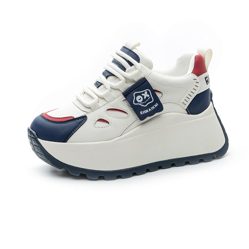 👟✨【+5 см височина】Ежедневни спортни маратонки с дебела подметка – модерни, удобни и лесни за съчетаване 💫