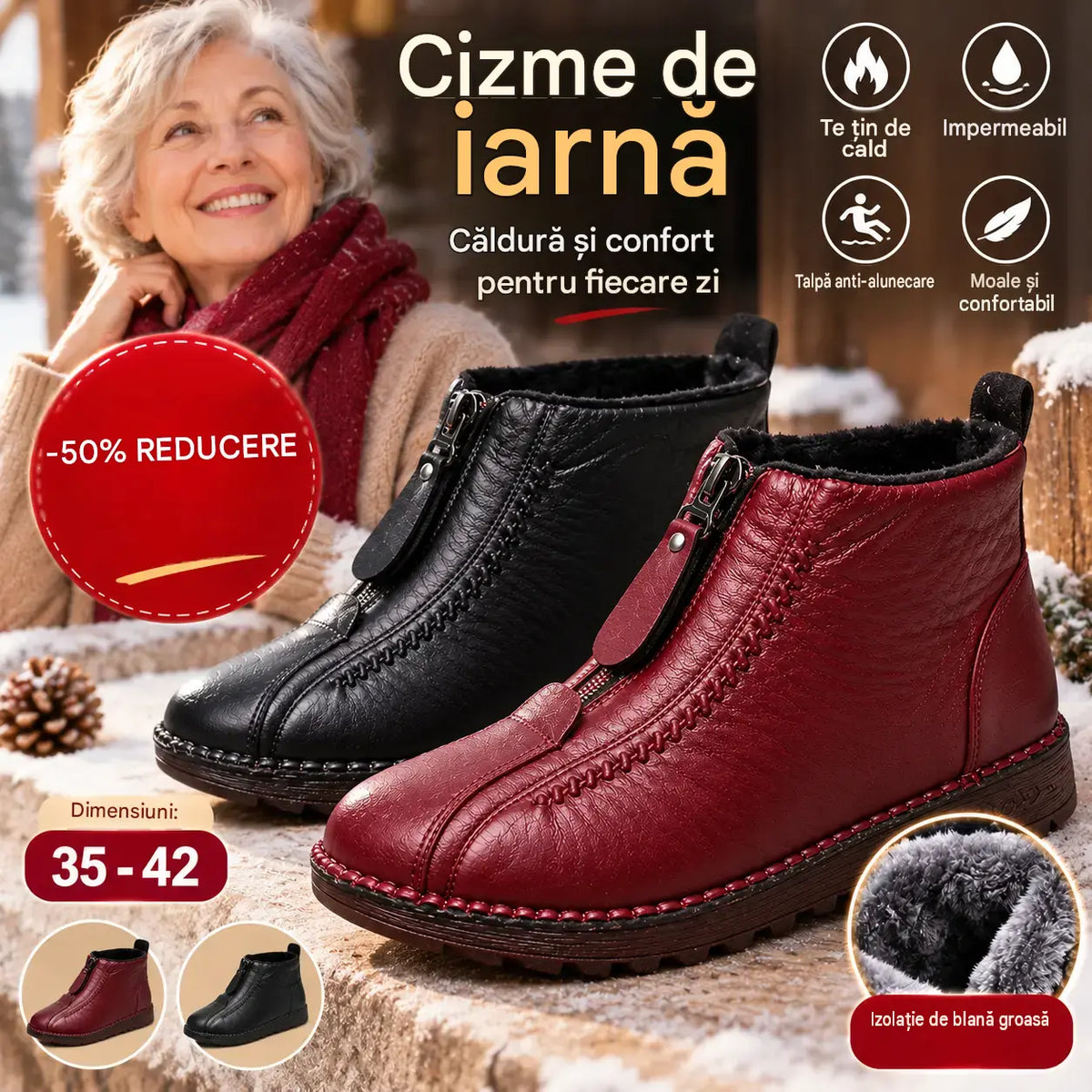 【35-41】Cizme elegante de damă pentru toamnă și iarnă – confortabile, moderne și ușor de asortat