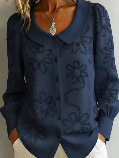 👚Camisa bordada retro francesa de 2026