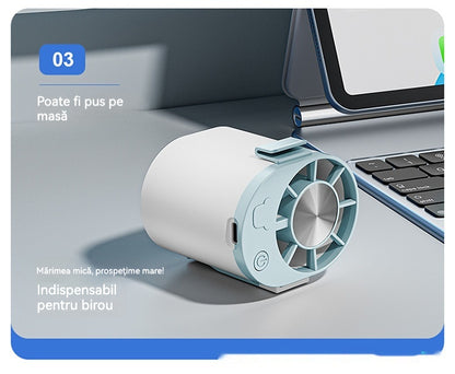 🔥【Cumpără 1 și Primești 1 GRATIS】🌀 Mini Ventilator Portabil de Mare Viteză, cu Prindere pe Talie/Curea – Ideal pentru Lucru în Aer Liber și Camping